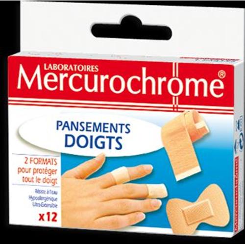 Mercurochrome Pansements Doigts - 12 Unités 