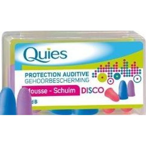 Quies Protections Auditives Mousse "Disco" -  Boîte De 6 