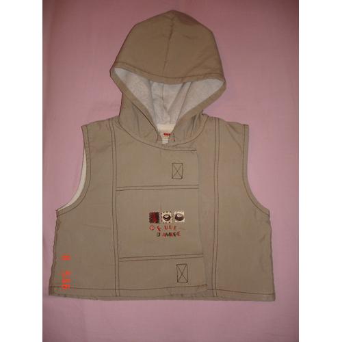 Gilet Sans Manches Avec Capuche 3 Pommes 3 Ans