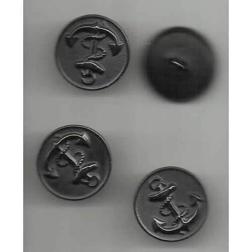 Lot 4 Boutons Encre Marine 2 Cm