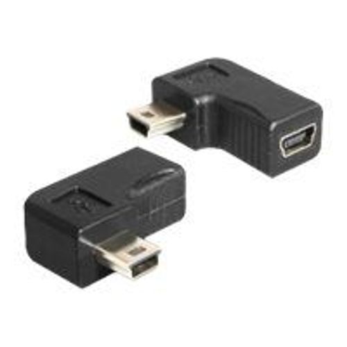 Delock - Adaptateur USB - mini USB type B (F) pour mini USB type B (M) - USB 2.0 - connecteur à 90°