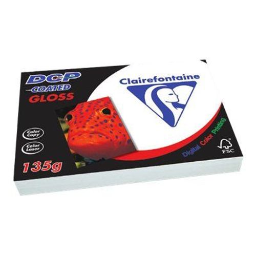 Clairefontaine Dcp Coated Gloss - Papier Glacé Couché Recto Verso - Blanc - A4 (210 X 297 Mm) - 200 G/M² - 250 Feuille(S)