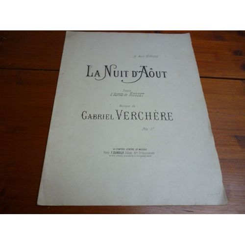 La Nuit D'aout Composition Pour Piano