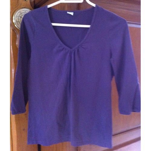 T-Shirt Camaïeu T L Violet Comme Neuf