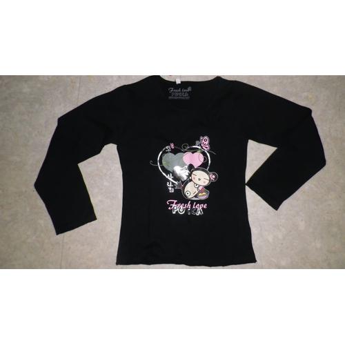 T-Shirt M Longues Pucca  Noir Taille 10 Ans Neuf