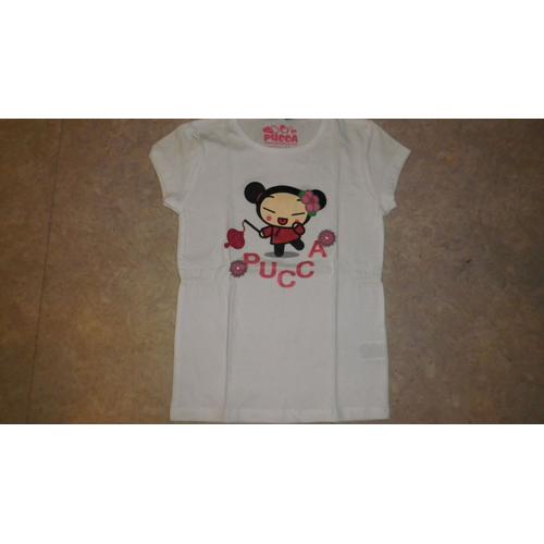 T-Shirt Pucca Blanc 10 Ans Neuf