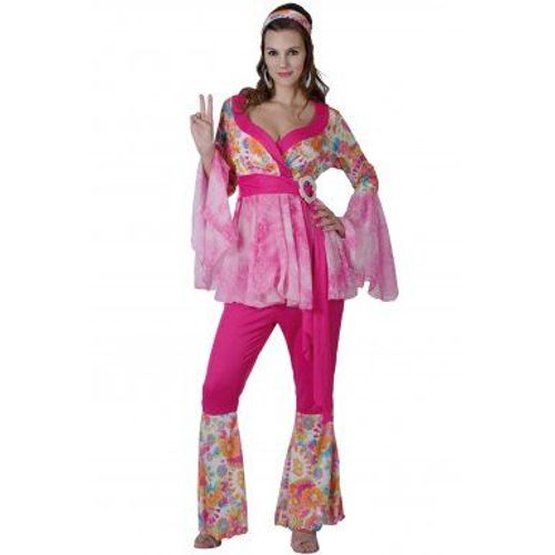 Déguisement Hippie Femme, Taille Small