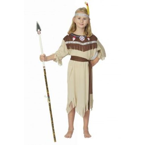 Déguisement Indienne Pâle Fille, Taille 10 - 12 Ans (L)