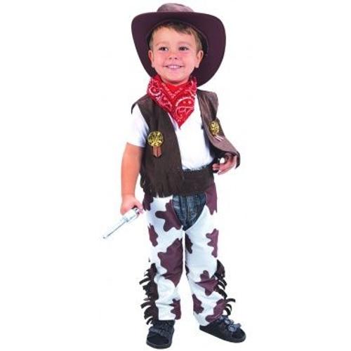 Déguisement Cowboy Luxe Garçon, Taille 3 À 4 Ans