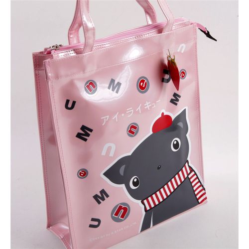 Sac À Main Cabas Fourre-Tout Fantaisie Motif Chat Neko Mignon Kawaii Lolita Vinyle Original Pratique Shopping Collection Printemps Black Sugar Cosplay Déguisement Boutique Paris