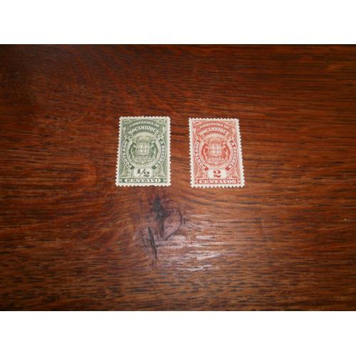 2 Timbres Du Mozambique , Colonie Portugaise.