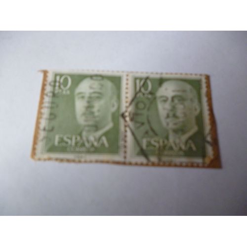 Timbre "Espagne :Lot De Deux Timbres Général Franco".