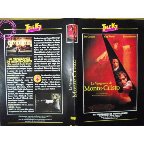 Tele K7 Jaquette Du Film La Vengeance De Monte-Cristo.Réalisation:Kevin Reynolds Avec Jim Caviezel,Guy Pearce Et Da