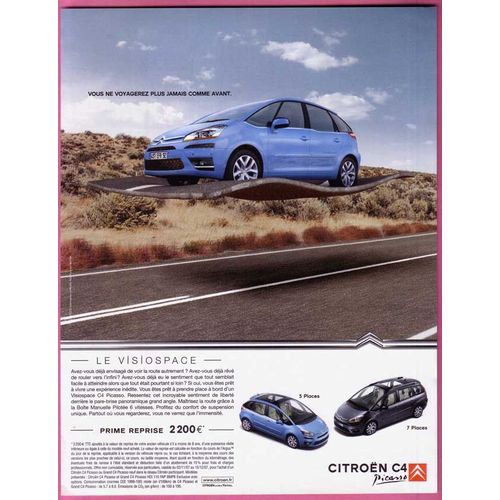 Publicité Papier - Voiture Citroën C4 Picasso De 2007