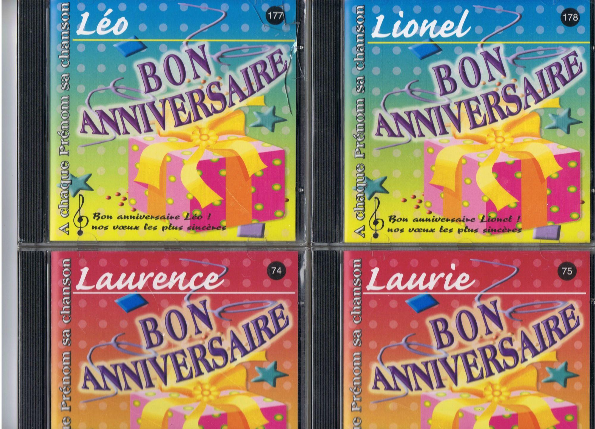 Cd Prenom Bon Anniversaire Laurie Laurence Leo Ou Lionel Rakuten