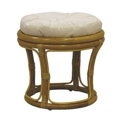 Tabouret Rond En Rotin Miel