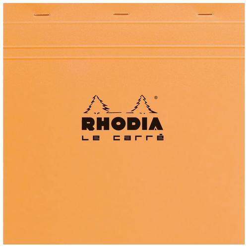 Clairefontaine  Bloc Rhodia Orange « Le Carré » 21x21cm 80f Agrafées 80g Q.5x5