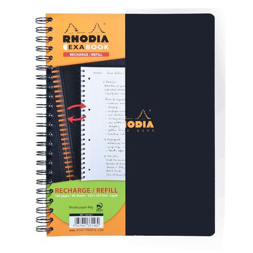 Clairefontaine  Cahier Recharge Exabook Rhodia Ri A4+ 160 Pages Ligné+Mc