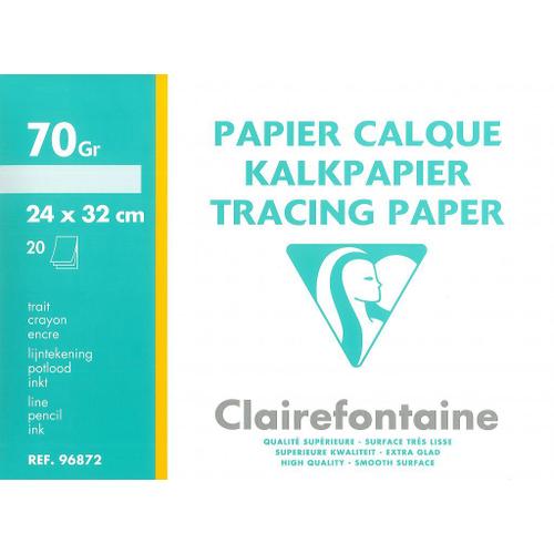 Clairefontaine Pochette Calque Supérieur 24x32 20f 70/75g