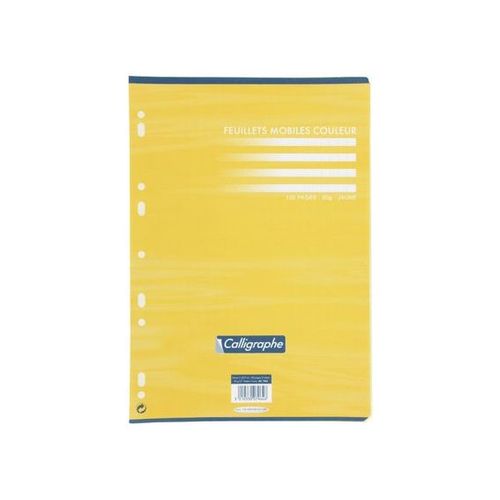 Clairefontaine Feuille Mobile Jaune A4 Seyes 80g Sachet De 50