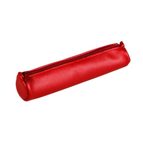 Clairefontaine  Age Bag Trousse Cuir Petite Ronde Couleur Rouge Seulement