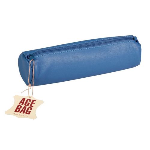 Clairefontaine  Age Bag Trousse Cuir Ronde Couleur Bleue Uniquement