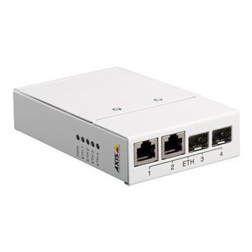 AXIS T8604 Media Converter Switch - Convertisseur de média à fibre optique - GigE - 10Base-T, 100Base-TX, 1000Base-X, 100Base-X - 2 ports - RJ-45 / SFP (mini-GBIC) - pour AXIS P1455-LE...