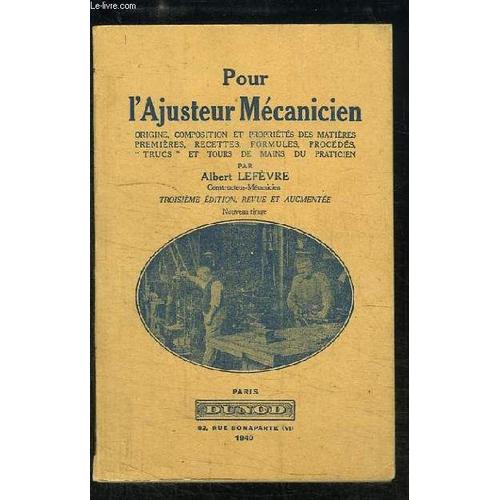 Pour L'ajusteur Mécanicien.