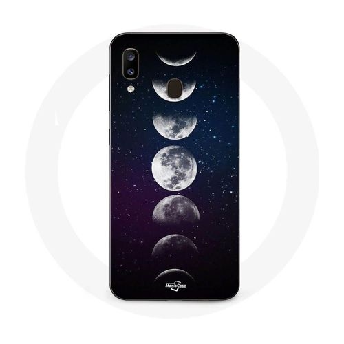 Coque Samsung Galaxy A20 Lune Phase Nuit Etoile