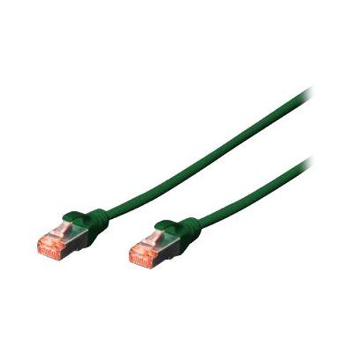 DIGITUS - Cordon de raccordement - RJ-45 (M) pour RJ-45 (M) - 50 cm - SFTP - CAT 6 - démarré, sans halogène, sans crochet - vert, RAL 6016