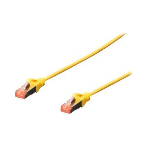 DIGITUS Patch Cable - Cordon de raccordement - RJ-45 (M) pour RJ-45 (M) - 3 m - SFTP - CAT 6 - démarré, sans halogène, sans crochet - jaune, RAL 1018