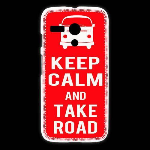 Coque Motorola G Keep Calm Take Road Rouge