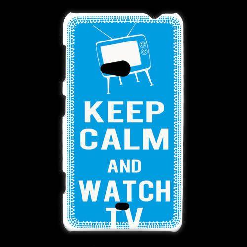 Coque Nokia Lumia 625 Keep Calm Watch Tv Cyan