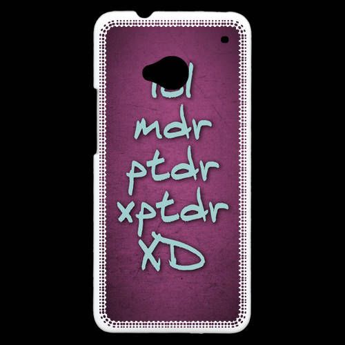 Coque Htc One Lol Mdr Rose Zg