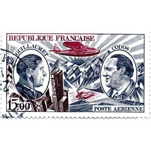 Timbre De Guillaumet Et Codos, Pionniers De La Poste Aérienne N° 48 Oblitéré