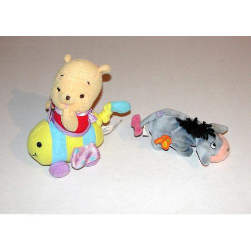 Winnie L'ourson Et Bourriquet Articulés Peluche Mattel 2001 2003