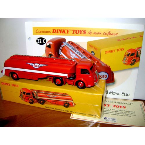 Tracteur Panhard Movic Citerne Esso Dinky Toys Atlas-Mattel