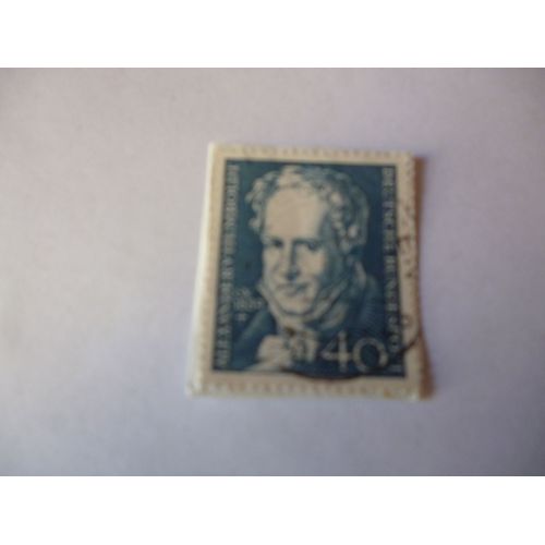 Timbre "Allemagne ::Deutsche Bundespost : Alexandre W.Humboldt ,Mort Le 6 Mai 1859".