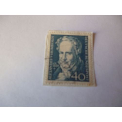 Timbre "Allemagne ::Deutsche Bundespost : Alexandre W.Humboldt ,Mort Le 6 Mai 1859".