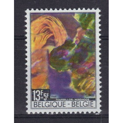 Belgique 1968 : Surtaxe Au Profit Des Victimes De Calamités : Tableau De Pol Mara : Tourbillon - Timbre Neuf **