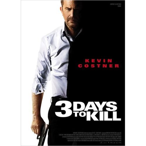 3/Trois/Three Days To Kill -Véritable Affiche De Cinéma Pliée Format 120x160 Cm -  Mcg Avec Kevin Costner, Amber Heard, Hailee Steinfeld, Connie Nielsen, Tomas Lemarquis, Richard Sammel  - 2014