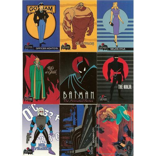 Batman - The Animated Series - Lot 9 Cartes (Topps Trading Cards - U.S.A. - 1993)