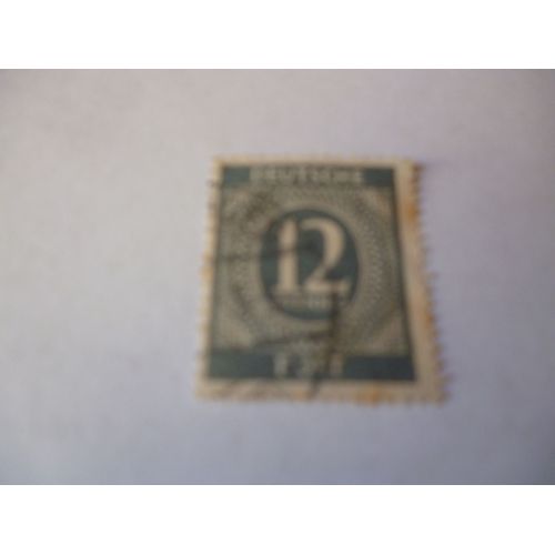 Timbre "Deutsche Bundespost :12 Pf ".Occupation 45-48."