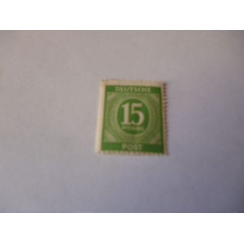 Timbre "Deutshe Post 15 Pf :Occupation 45-48 Américaine Soviétique Et Anglaise".".