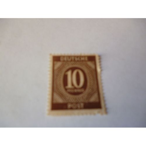 Timbre "Deutshe Post 10 Pf :Occupation 45-48 Américaine Soviétique Et Anglaise.".