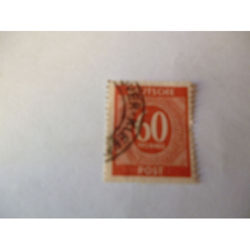 Timbre "Deutshe Post  60 Pf :Occupation 45-48 Américaine Soviétique Et Anglaise.".