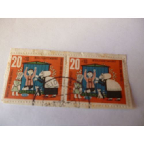 Timbres "Deutsche Bundespost :Lot De Deux Timbres ;Hansel Et Gretel".
