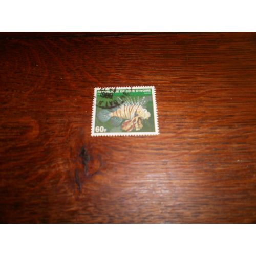 Timbre Oblitéré De Cote D 'ivoire N°510a Y&t; (1979).  Poisson.