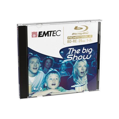 EMTEC - BD-RE - 25 Go 2x - argent - boîtier CD