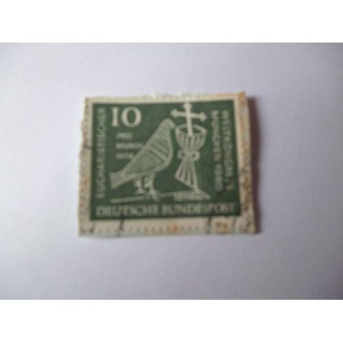 Timbre "Allemagne ::Deutsche Bundespost : Congrès Mondial Eucharistique: Munich 1960".